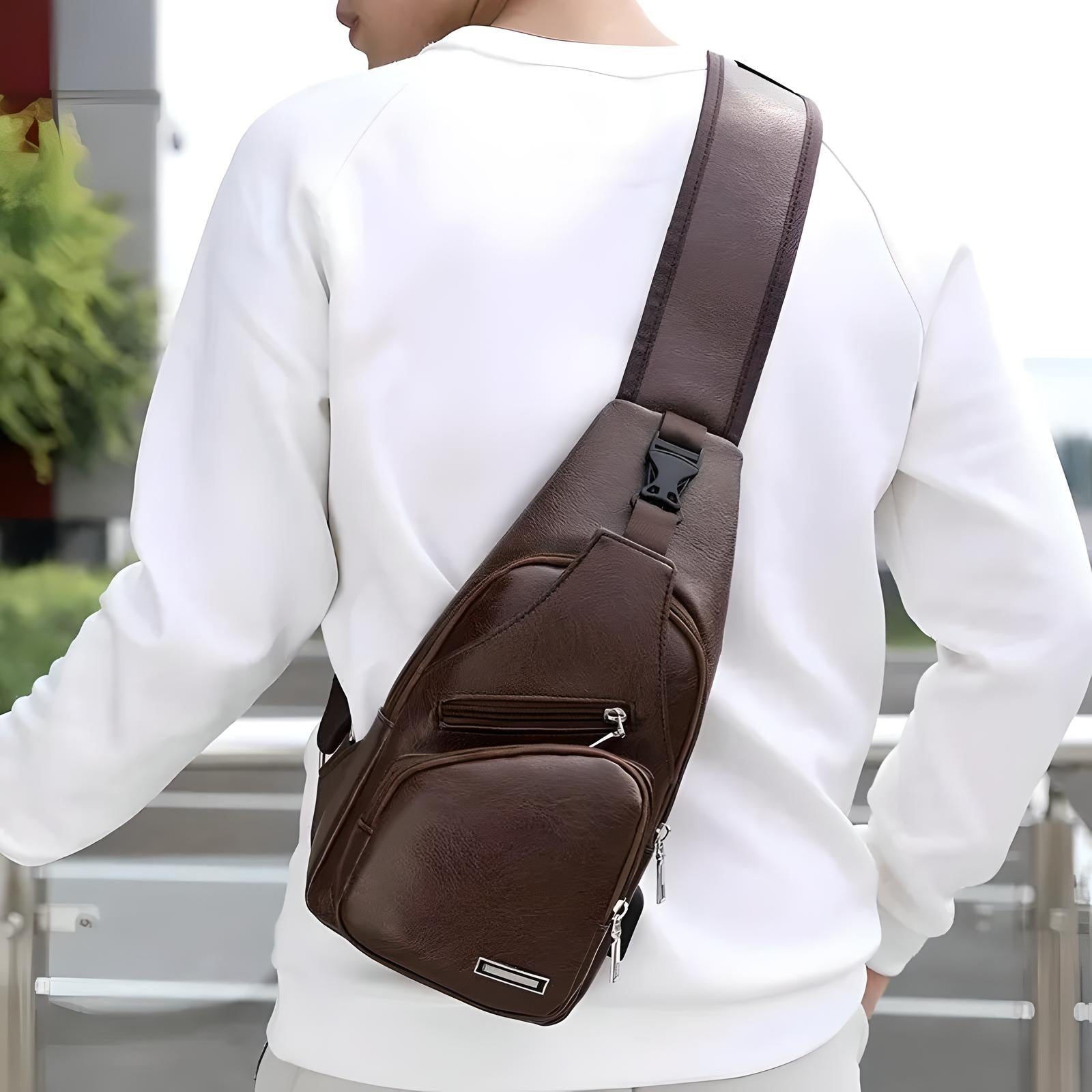 Classy Leather Anti-Theft Crossbody Bag