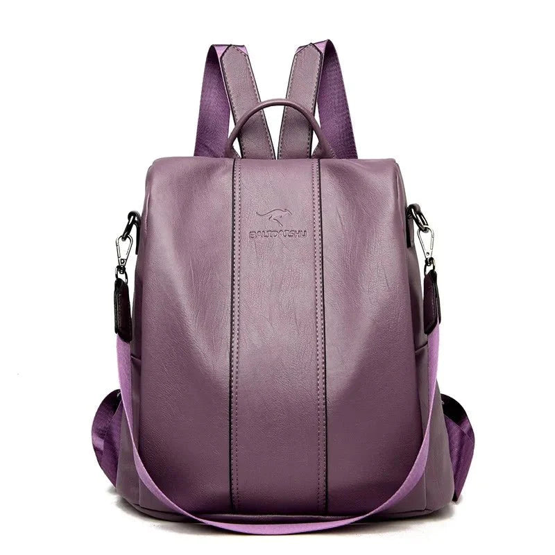 Tourer | Women's Anti-Theft Leather Backpack